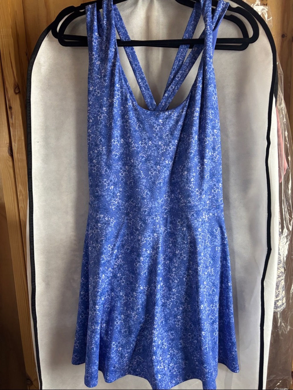 Fabletics Blue Floral Skater Dress Skort size 2X